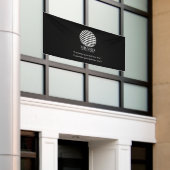Banderoles Logo d'entreprise sur mesure noir (Bâtiment extérieur)