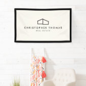 Banderoles Logo d'habitation moderne Immobilier, Réaliseur iv (En situation)