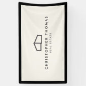 Banderoles Logo d'habitation moderne Immobilier, Réaliseur iv (Vertical)