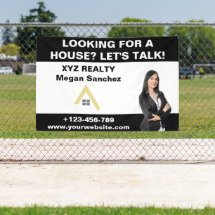 Banderoles Logo du courtier immobilier sur mesure promotionne