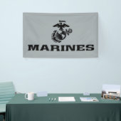 Banderoles Logo en noir empilé USMC (Salon professionnel)