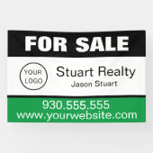 Banderoles Logo Immobilier personnalisé à vendre (Horizontal)
