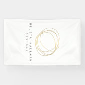 Banderoles Logo minimaliste et moderne Gold Designer Scribble (Horizontal)