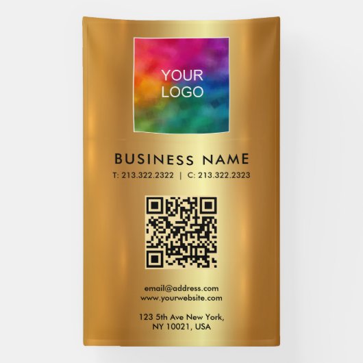 Banderoles Logo Modèle promotionnel QR Code vertical grand (Verticale)