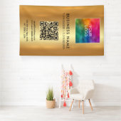 Banderoles Logo Modèle promotionnel QR Code vertical grand (Insitu)