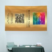Banderoles Logo Modèle promotionnel QR Code vertical grand (Salon professionnel)