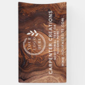 Banderoles Logo Moderne Et Élégant En Bois (Vertical)