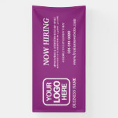 Banderoles Logo moderne Magenta Location (Verticale)