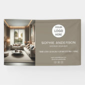 Banderoles Logo moderne Photo Taupe Professionnel (Horizontal)