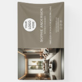 Banderoles Logo moderne Photo Taupe Professionnel (Vertical)