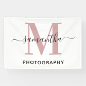 Banderoles Logo Monogramme M rose Gold Minimalist (Horizontal)
