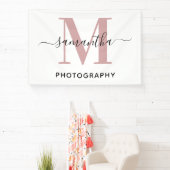 Banderoles Logo Monogramme M rose Gold Minimalist (Insitu)