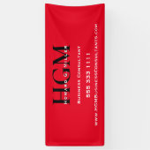 Banderoles Logo Monogramme professionnel Rouge Noir Entrepris (Vertical)