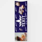 Banderoles Logo Officiel TeXit Coin Avec Astronaut TXC (Vertical)