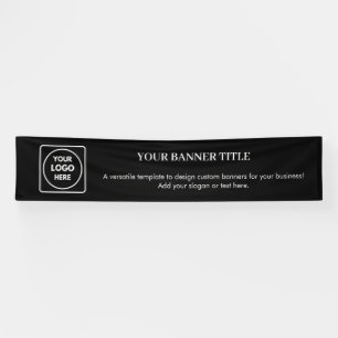 Banderoles Logo personnalisé noir Entreprise de marque mode