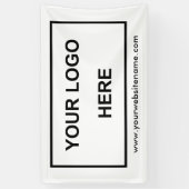 Banderoles Logo professionnel Big Business Noir Blanc (Vertical)