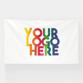Banderoles Logo professionnel blanc simple (Horizontal)
