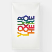 Banderoles Logo professionnel blanc simple (Verticale)