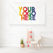 Banderoles Logo professionnel blanc simple (Insitu)