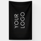 Banderoles Logo Professionnel Entreprise uniquement Noir (Vertical)