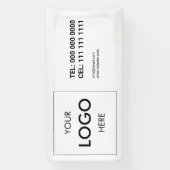 Banderoles Logo professionnel minimaliste blanc (Verticale)