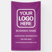 Banderoles Logo professionnel moderne Magenta (Vertical)