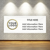 Banderoles Logo professionnel moderne noir blanc