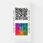 Banderoles Logo professionnel personnalisé Code QR Modèle mod (Verticale)