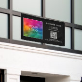 Banderoles Logo professionnel personnalisé Code QR Modèle mod (Bâtiment extérieur)