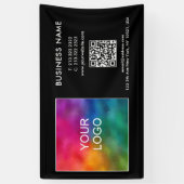 Banderoles Logo professionnel personnalisé Code QR Modèle mod (Vertical)