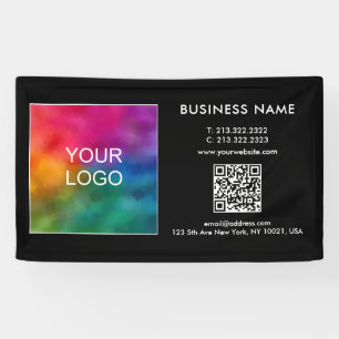 Banderoles Logo professionnel personnalisé Code QR Modèle mod