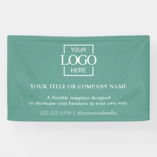 Banderoles Logo professionnel simple et minimaliste sarcelle
