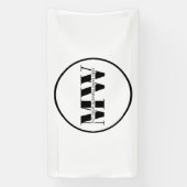 Banderoles Logo promotionnel de Monogramme d'entreprise noir  (Verticale)