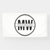 Banderoles Logo promotionnel de Monogramme d'entreprise noir  (Horizontal)