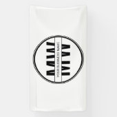 Banderoles Logo promotionnel de Monogramme d'entreprise noir  (Verticale)