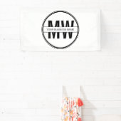 Banderoles Logo promotionnel de Monogramme d'entreprise noir  (Insitu)