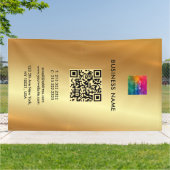 Banderoles Logo QR Code Gold Outdoor Vertical Promotionnels (Dehors)