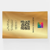 Banderoles Logo QR Code Gold Outdoor Vertical Promotionnels (Horizontal)