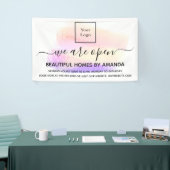 Banderoles Logo réouverture des pastels blancs (Salon professionnel)