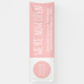 Banderoles Logo rose vierge de script Nous sommes maintenant  (Vertical)