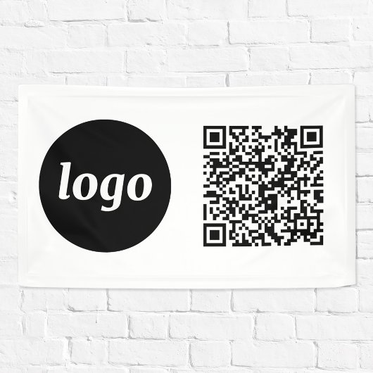 Banderoles Logo simple et code QR pour entreprise