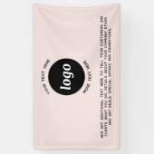 Banderoles Logo simple et texte Business Blush Rose (Vertical)