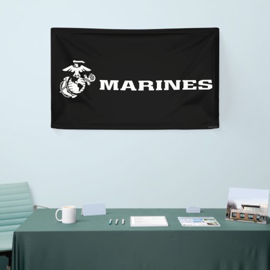 Banderoles Logo USMC - Blanc (Salon professionnel)