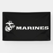 Banderoles Logo USMC - Blanc (Horizontal)
