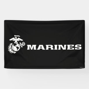 Banderoles Logo USMC - Blanc