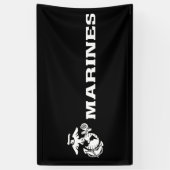 Banderoles Logo USMC - Blanc (Vertical)