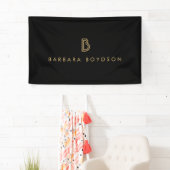 Banderoles Logo vintage Gold/Black Monogram (En situation)