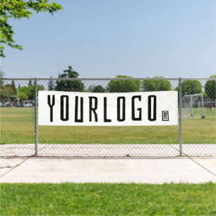 Banderoles Logo White Business Marque minimale Outdoor 10' Lo