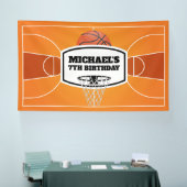 Banderoles Lona Basketball Birthday Banner backdrop (Salon professionnel)