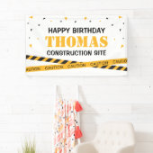 Banderoles Lona Caution Construction Site Birthday backdrop (En situation)